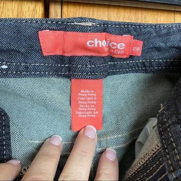 Calvin Klein Choice Blue Embroidered Low Rise Boot Cut Size 28 - Picture 6 of 11